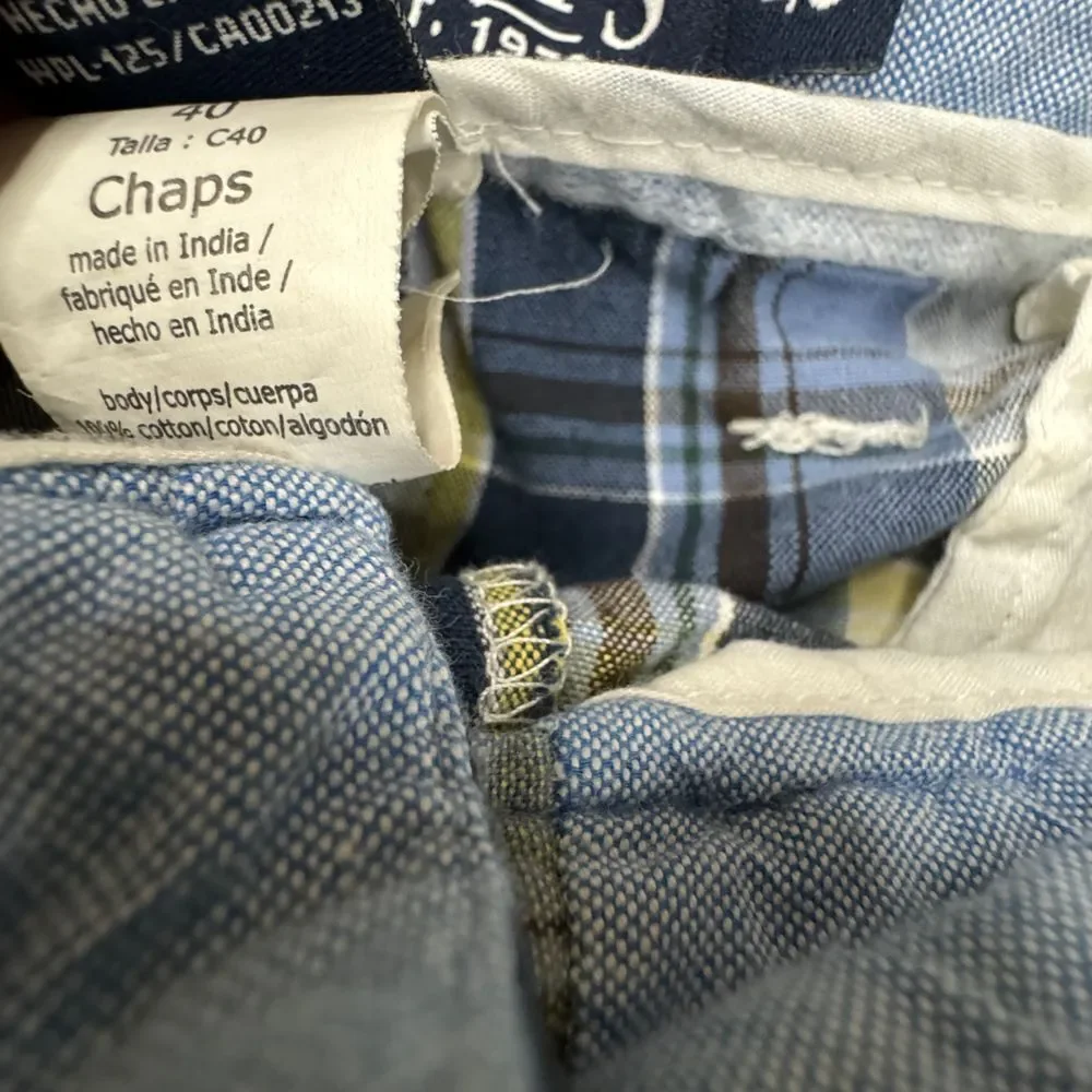 Vintage‎ Chaps Ralph Lauren Shorts Men's Size 40 Plaid Flat Front